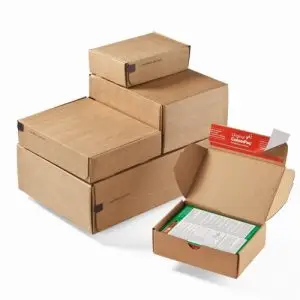 CP080.08 Le système modulaire, boite format 1 à 4 pour expedtion de petites pièces, carton brun305x210x91