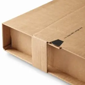 CP 030.03 Etuis d'expédition universels bruns, avec pattes de fermeture laterales de sécurité 310x220x -92