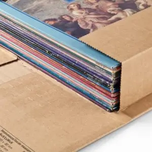 CP 030.06 Etuis d'expédition universels bruns, avec pattes de fermeture latérales de sécurité 360x265x -92