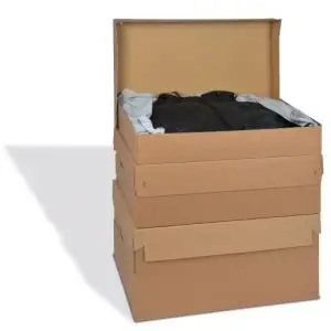 CP154.604030 Boite Euroboxes avec couvercle et fermeture autocollante COLOMPAC, bande d'arrachage taille XL 563x382x282