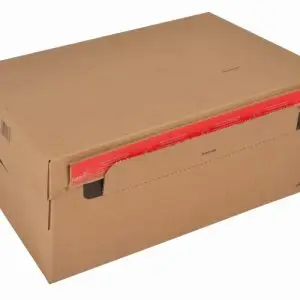 CP154.604030 Boite Euroboxes avec couvercle et fermeture autocollante COLOMPAC, bande d'arrachage taille XL 563x382x282