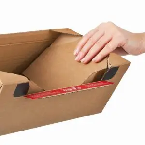 CP154.604030 Boite Euroboxes avec couvercle et fermeture autocollante COLOMPAC, bande d'arrachage taille XL 563x382x282