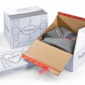 CP 155.255 Carton à fond automatique PREMIUM, et double fermeture autocollante306x186x127