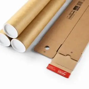 CP072/05 boite d'expédition pour plans avec double fermeture adhésive 705x108x108