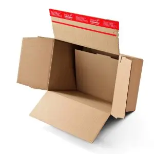 Carton à fond automatique double cannelure, fermeture autoadhésive · 295 x 192 x 185"