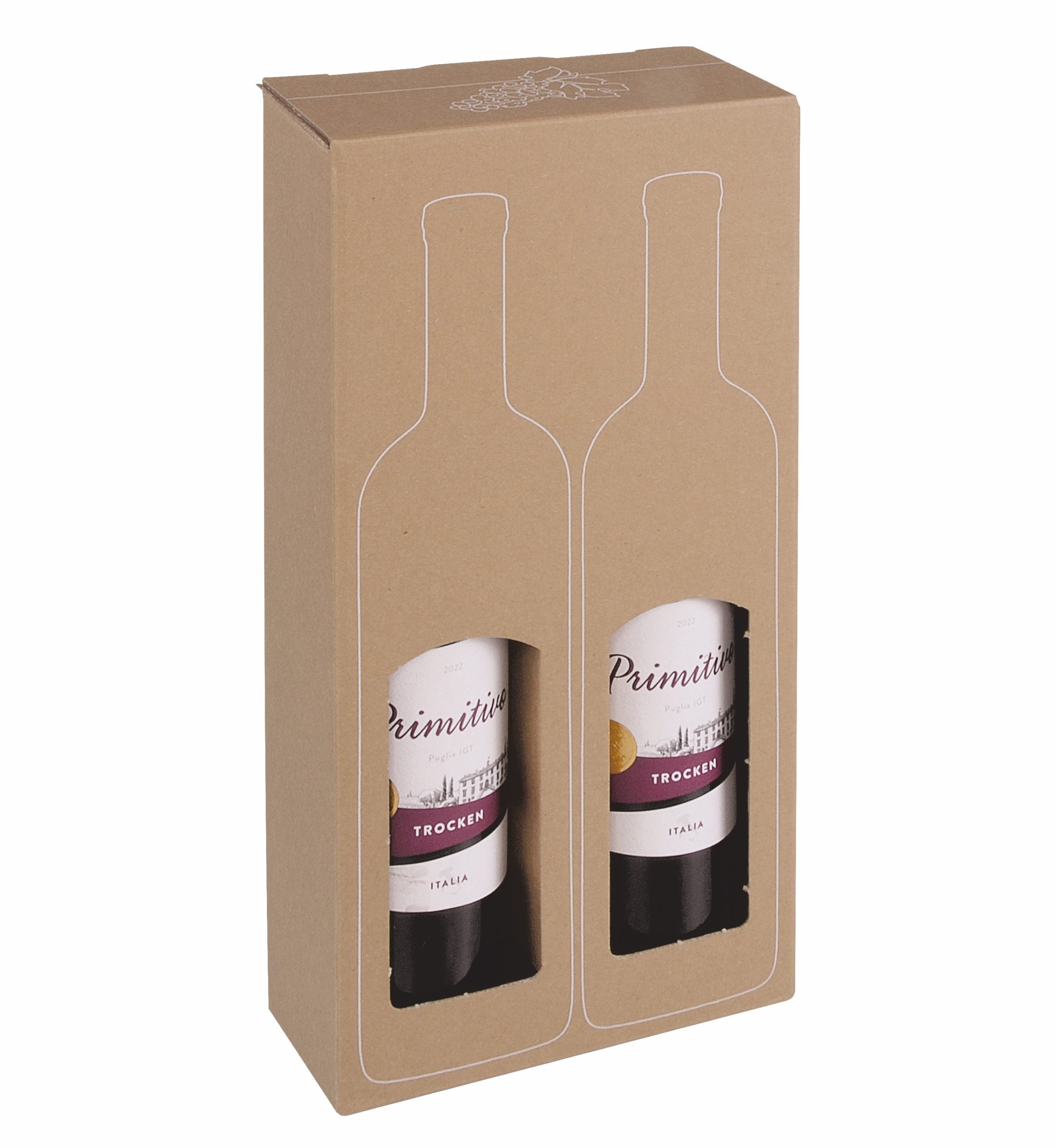 Coffret cadeau pour deux bouteilles de vin - kokoon packaging