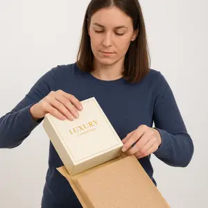 Pochette bulle d’air papier à soufflet 250X350X30  kraft tricouche brune – e.pack