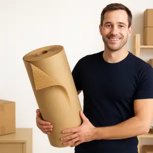 ROULEAU BULLE D'AIR PAPIER MONOCOUCHE 120gr 50cm X25M