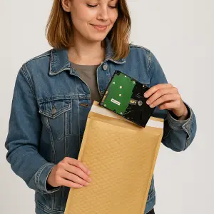 Sachets Bulle d’Air Papier FT 250X350 mm– Protection Écoresponsable pour Envois Sensibles e-pack