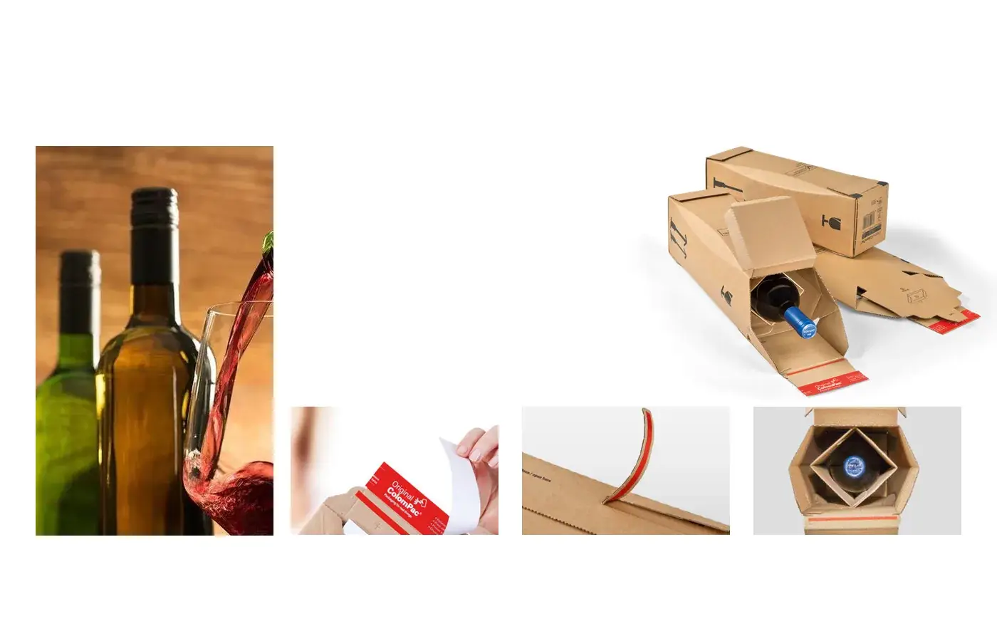 Emballage d’expédition ColomPac® CP 181 – pour bouteilles de vin – certifié DHL