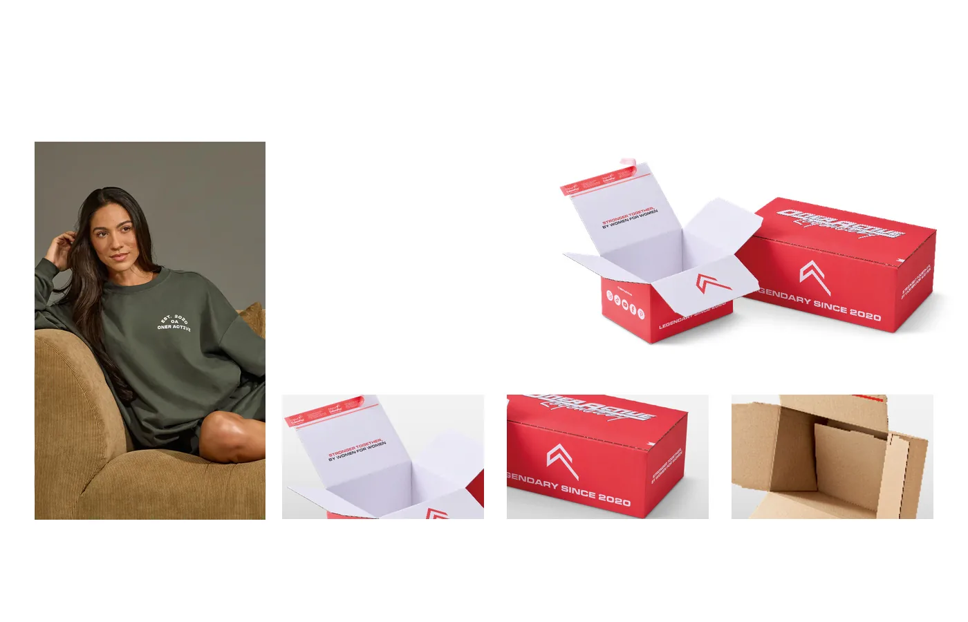 Emballage e-commerce pour une boutique de vêtements de sport