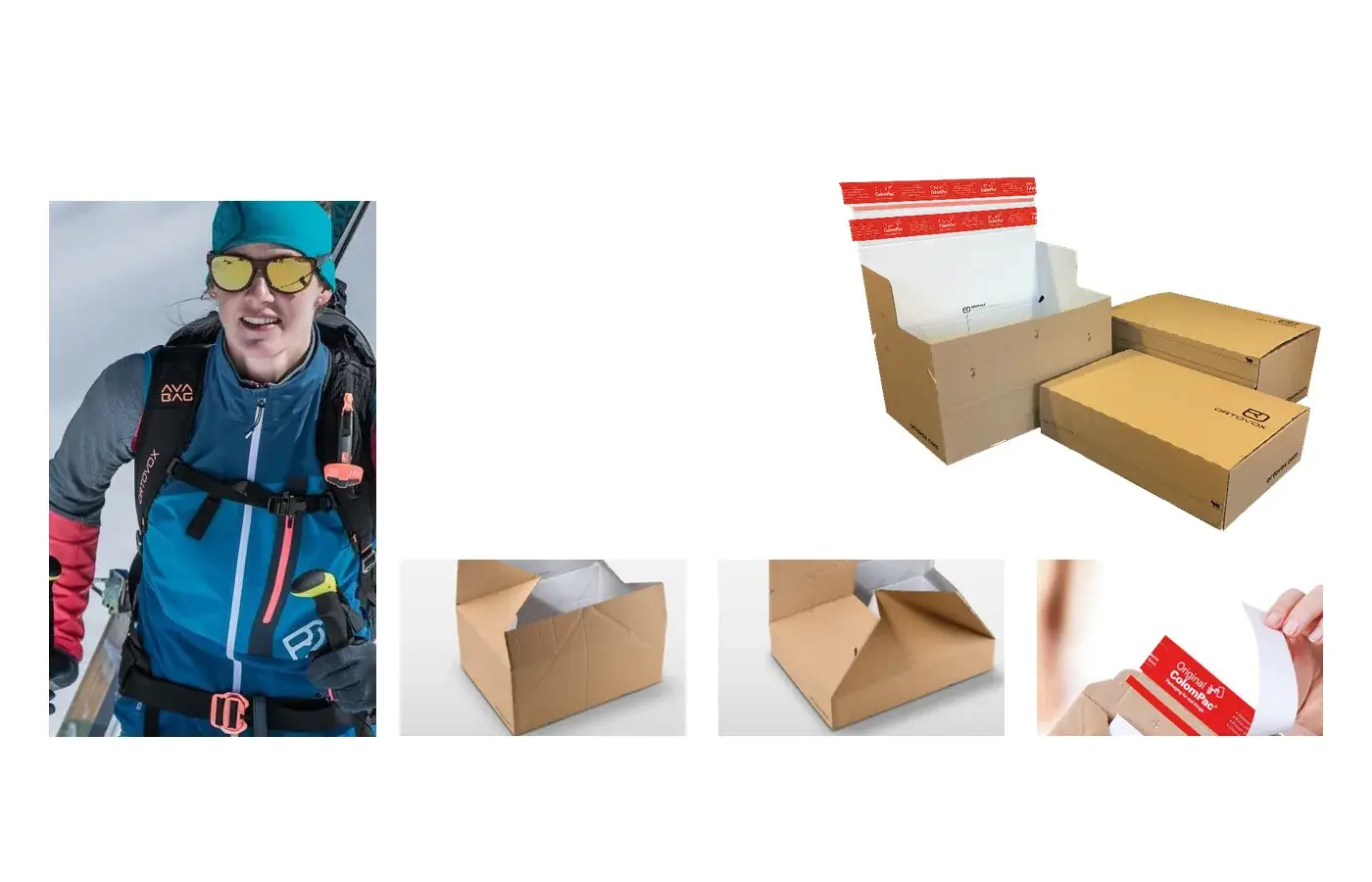 Emballage e-commerce à hauteur variable pour mode et accessoires outdoor
