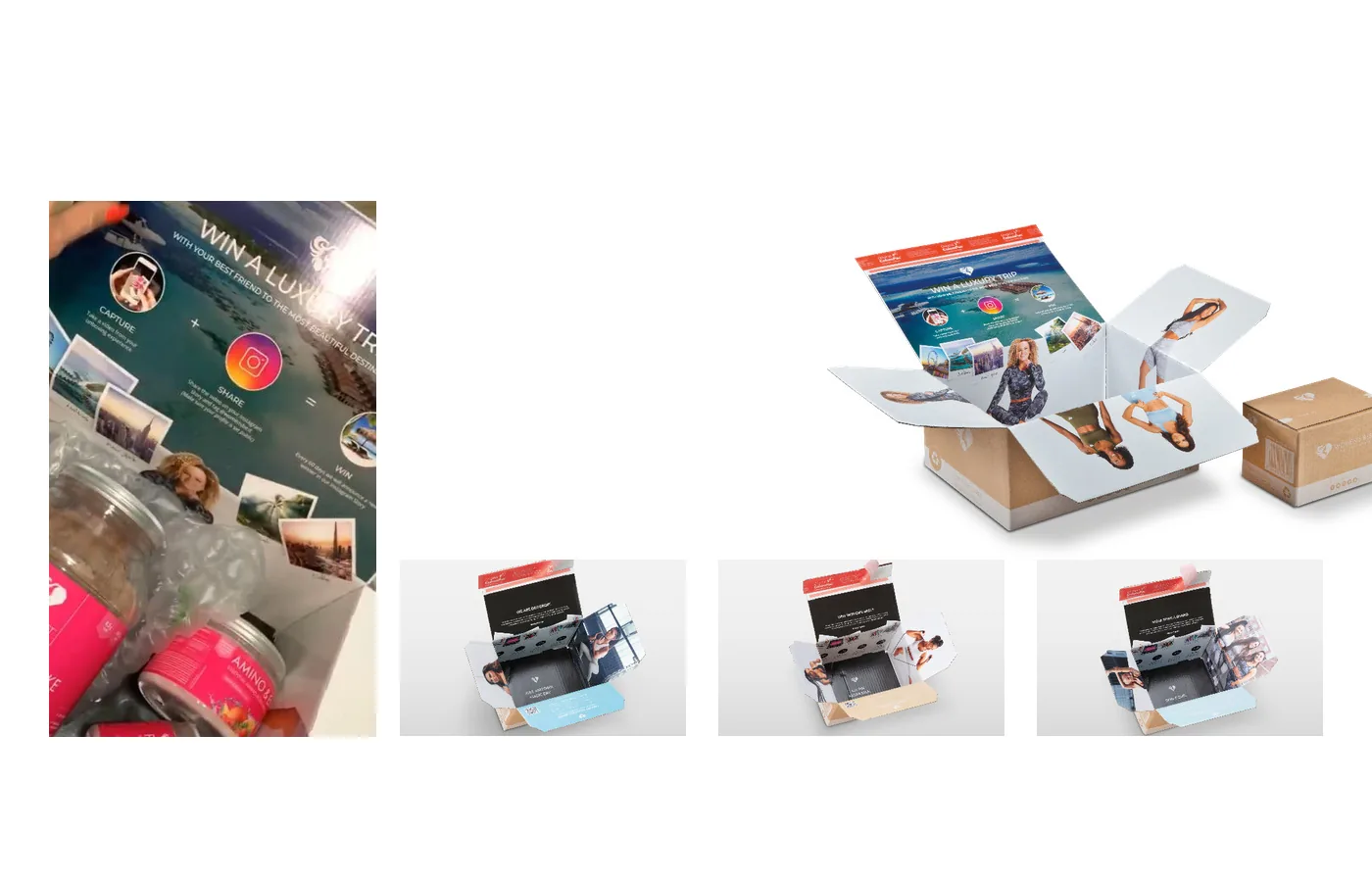 Emballage e-commerce personnalisé avec impression intérieure pour l'unboxing