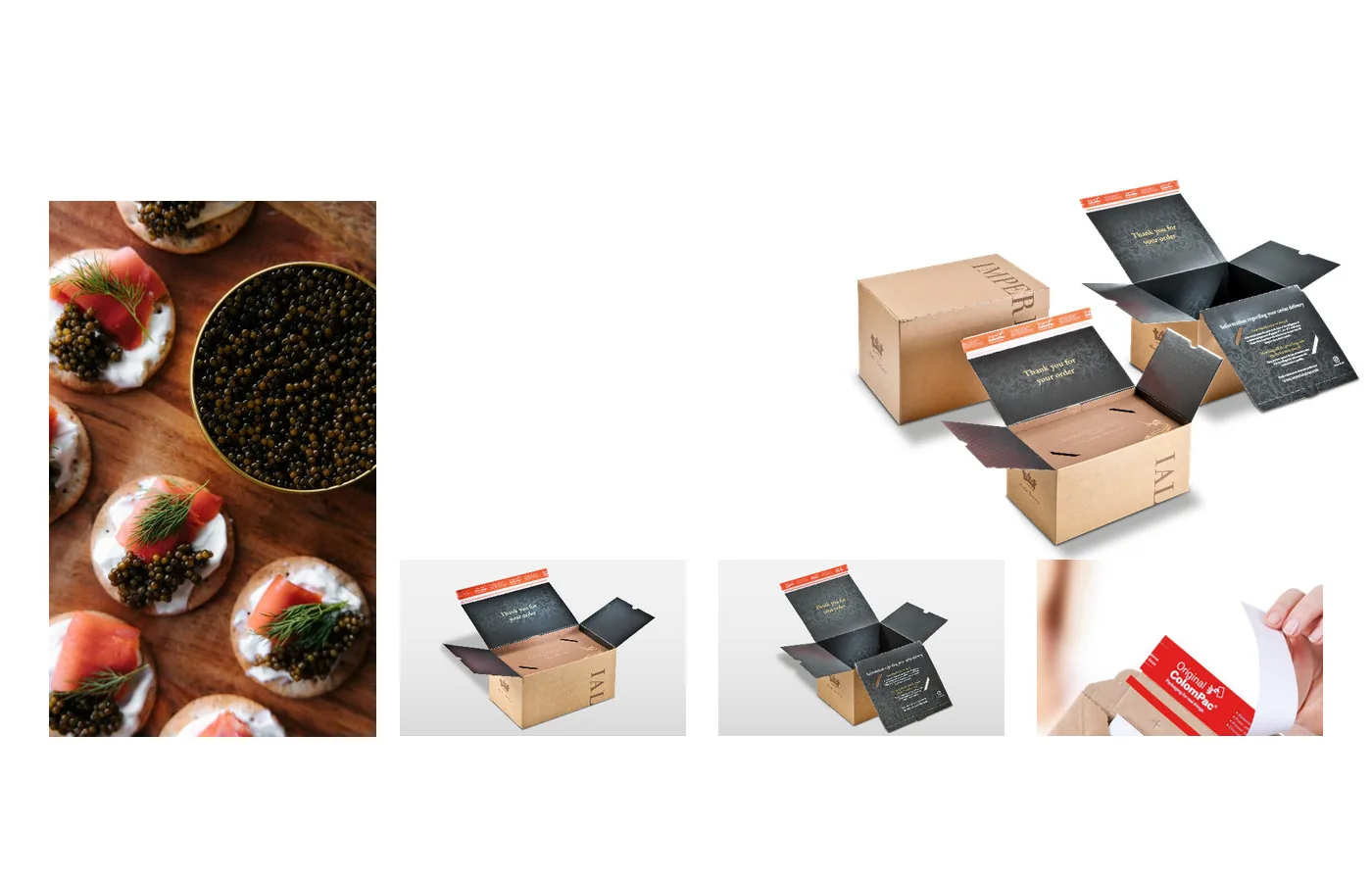 Gamme d’emballages pour saumon & caviar
